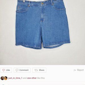 Jones Sport Stretch Medium to Light Wash Denim Jean Shorts, NWOT, 10